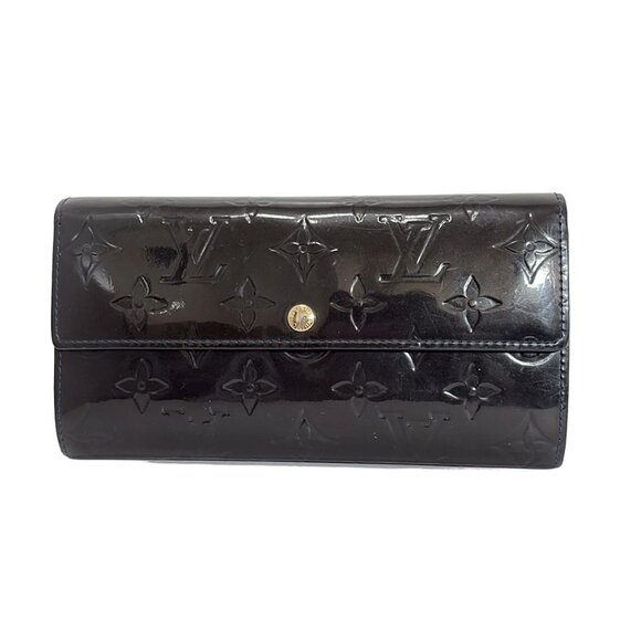 LOUIS VUITTON Portefeiulle Sarah NM Leather Vernis Wallet 181-072025 - Picture 1 of 5